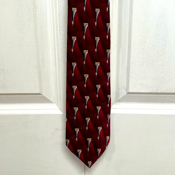 David Taylor Colorful Print Silk Classic Fit Mens Neck Tie - Picture 1 of 4